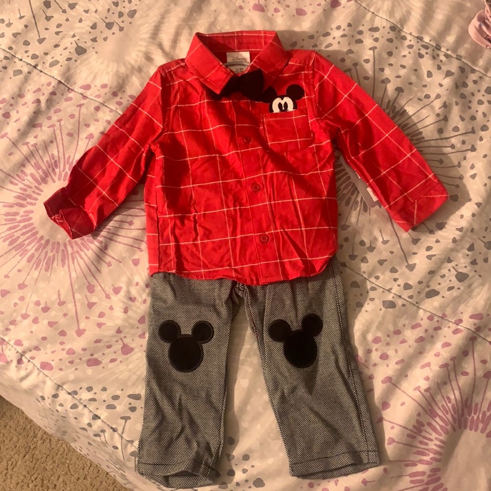 Disney baby long-sleeved polo shirt and pants. 12-18mos. NWT.